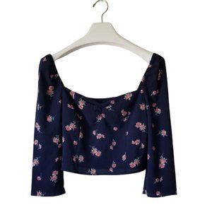 BB Dakota Daisy Printed Puff Sleeve Top